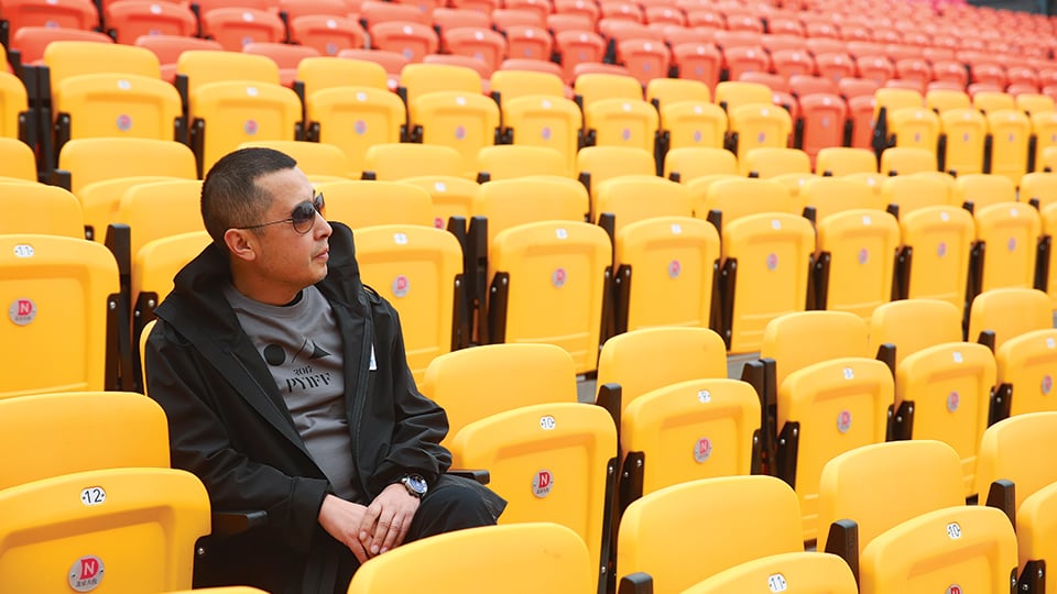 PYIFF2017 founder Jia Zhangke Sitting In Platform Arena