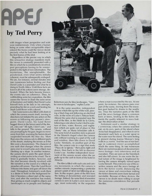 One of a selection of stills from inside the issue