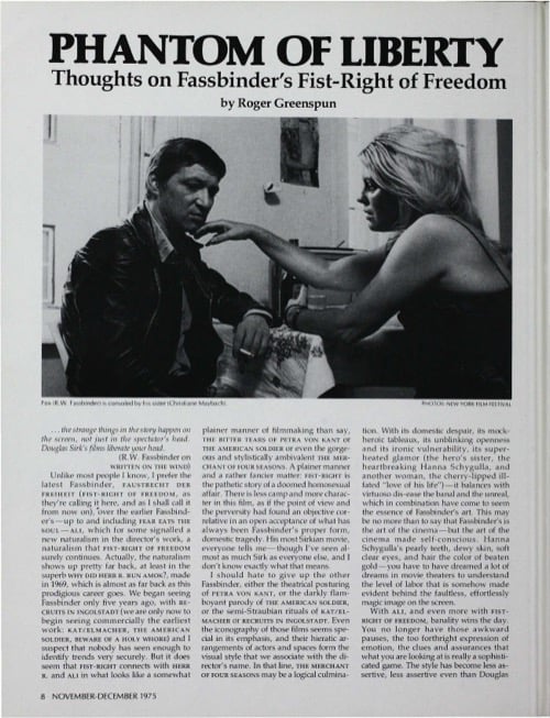 One of a selection of stills from inside the issue