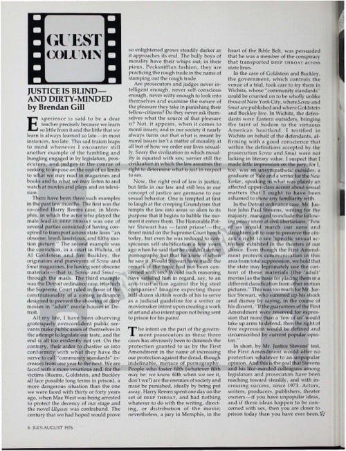 One of a selection of stills from inside the issue
