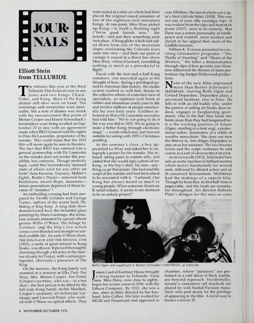 One of a selection of stills from inside the issue