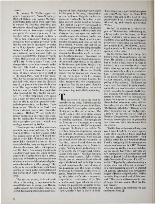 One of a selection of stills from inside the issue