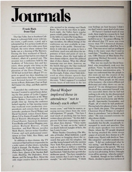 One of a selection of stills from inside the issue