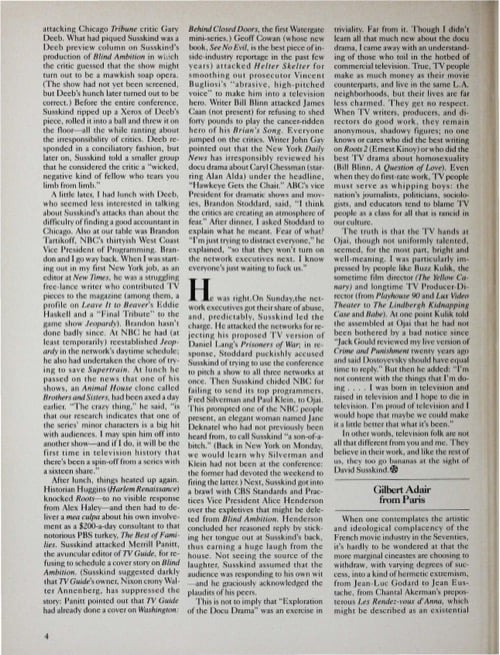 One of a selection of stills from inside the issue