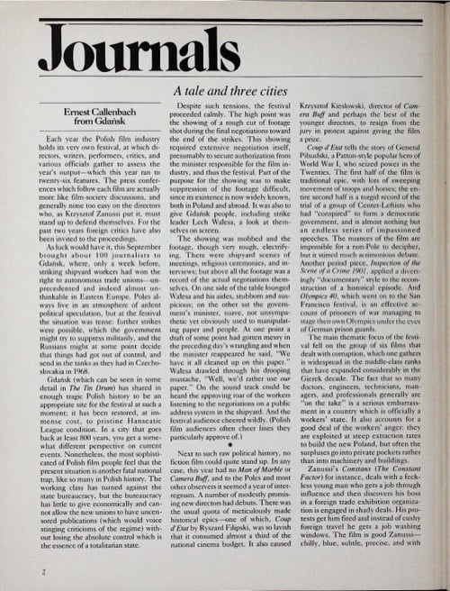 One of a selection of stills from inside the issue