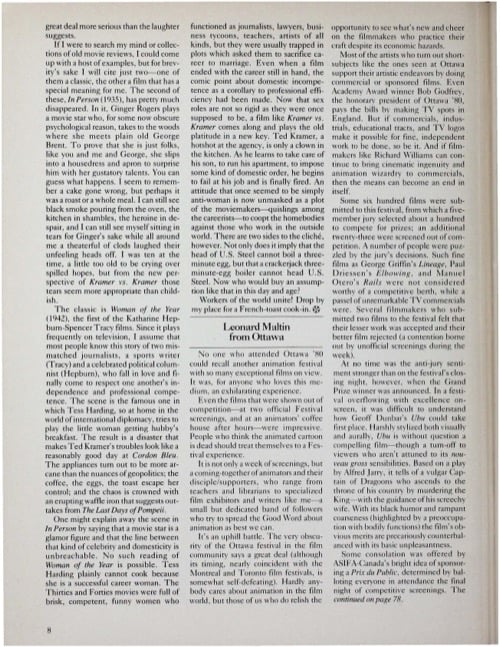 One of a selection of stills from inside the issue