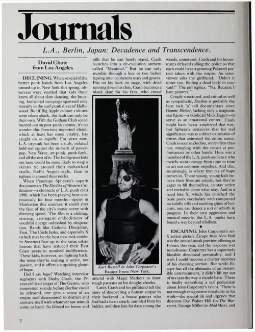 One of a selection of stills from inside the issue