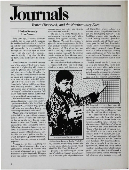 One of a selection of stills from inside the issue