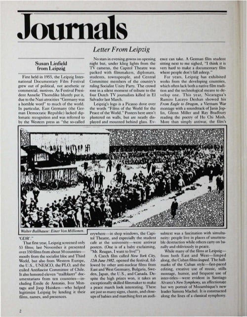 One of a selection of stills from inside the issue