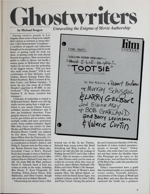 One of a selection of stills from inside the issue