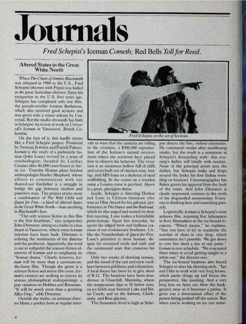 One of a selection of stills from inside the issue