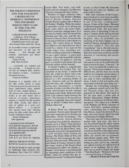 One of a selection of stills from inside the issue