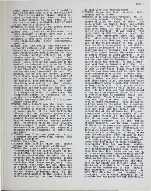One of a selection of stills from inside the issue