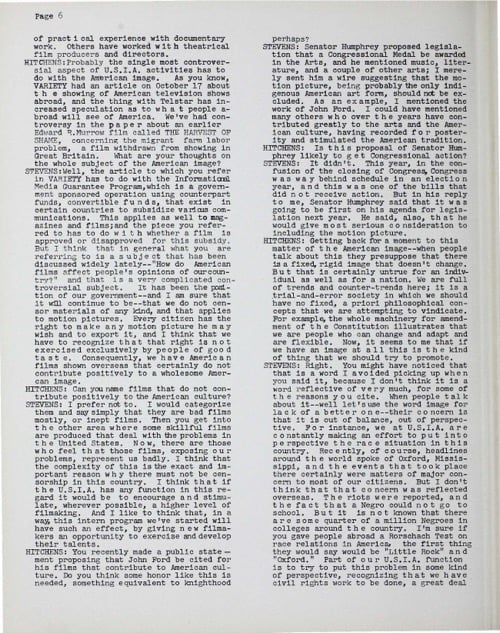 One of a selection of stills from inside the issue