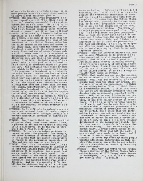 One of a selection of stills from inside the issue
