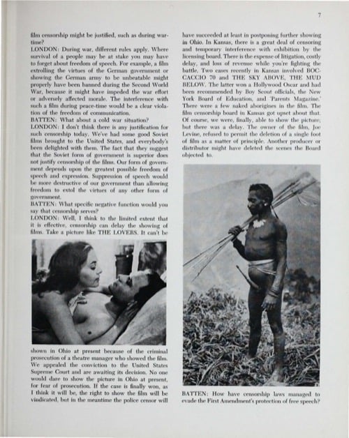 One of a selection of stills from inside the issue