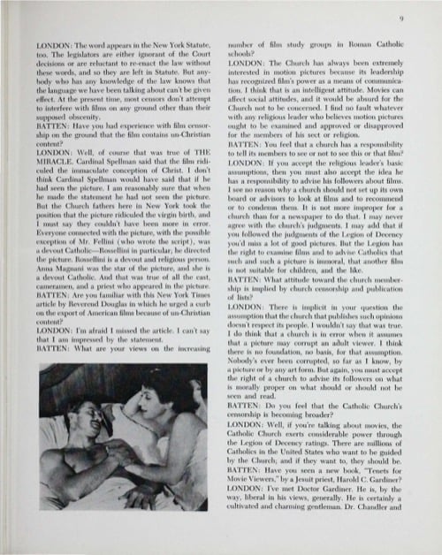 One of a selection of stills from inside the issue