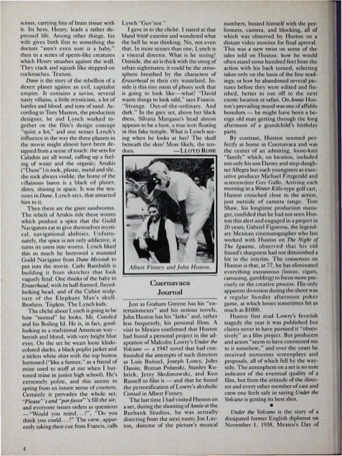 One of a selection of stills from inside the issue