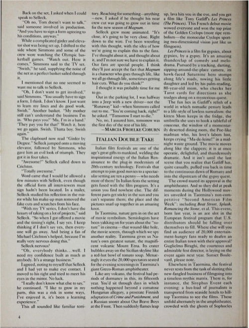 One of a selection of stills from inside the issue