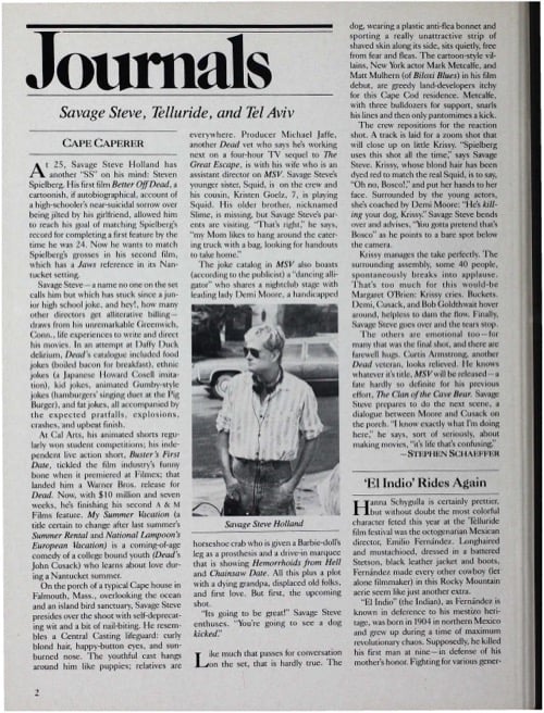 One of a selection of stills from inside the issue