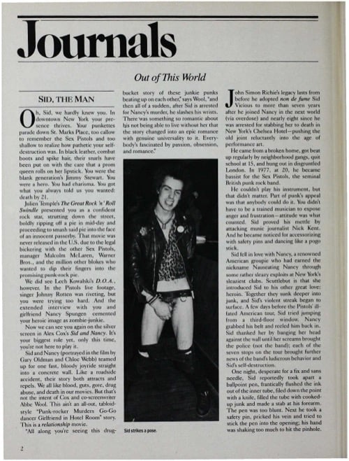 One of a selection of stills from inside the issue