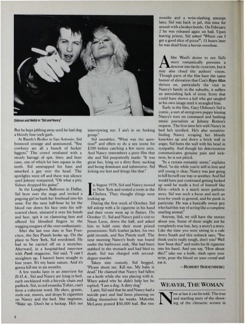 One of a selection of stills from inside the issue