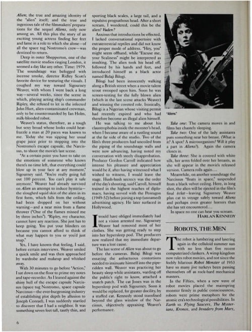 One of a selection of stills from inside the issue