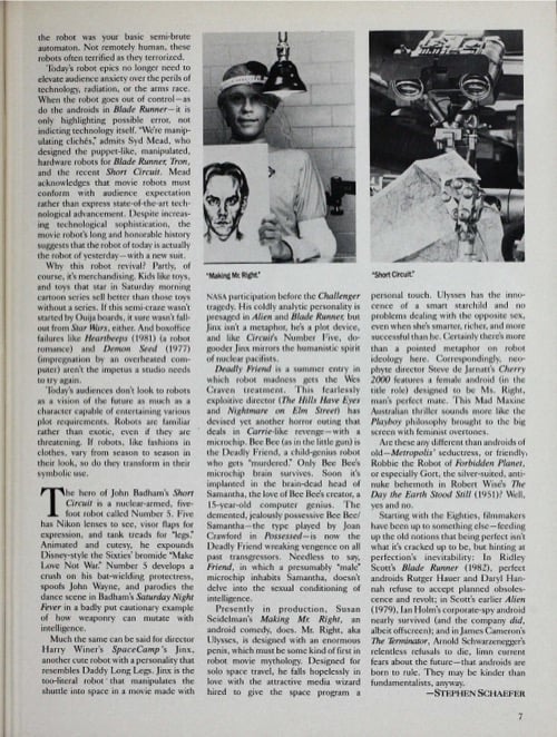 One of a selection of stills from inside the issue