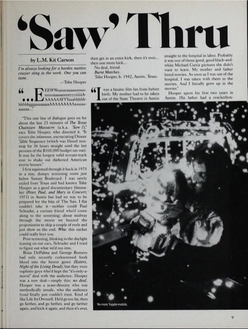 One of a selection of stills from inside the issue