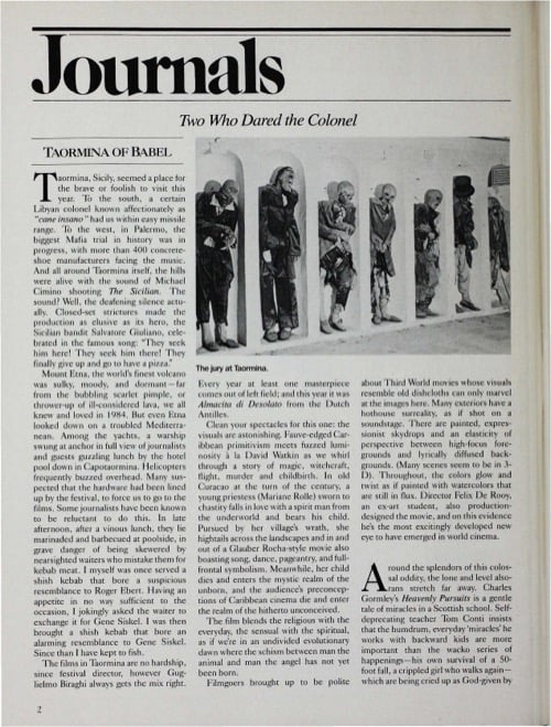 One of a selection of stills from inside the issue