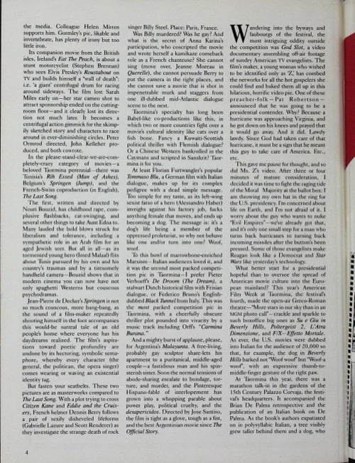 One of a selection of stills from inside the issue
