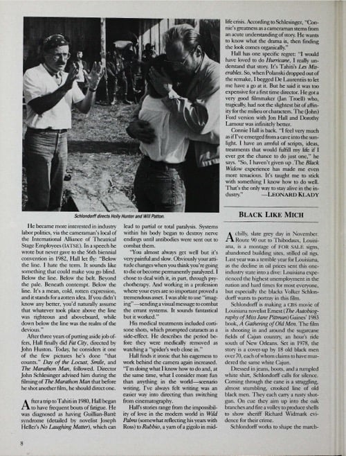 One of a selection of stills from inside the issue