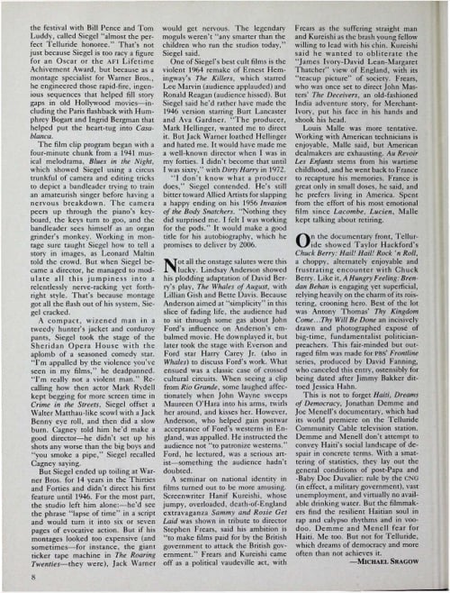 One of a selection of stills from inside the issue
