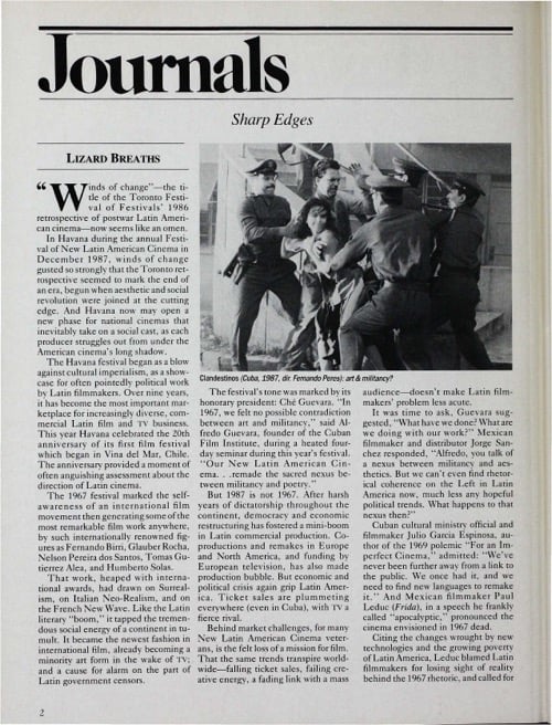 One of a selection of stills from inside the issue