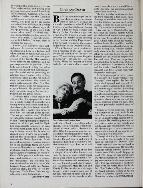 One of a selection of stills from inside the issue