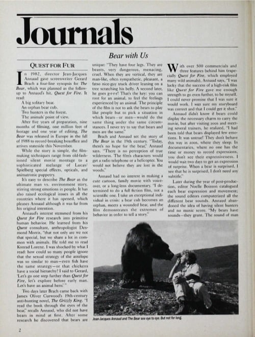 One of a selection of stills from inside the issue