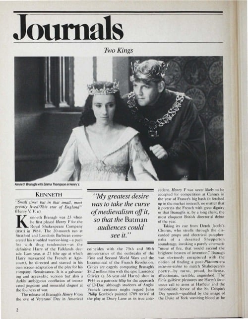 One of a selection of stills from inside the issue