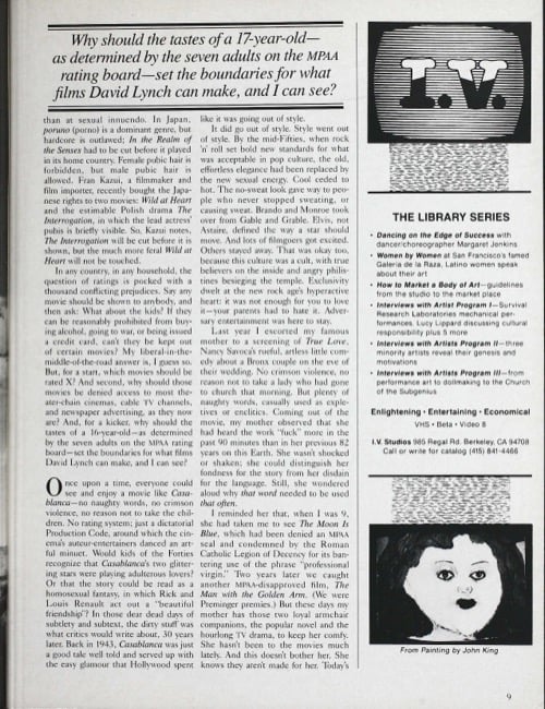 One of a selection of stills from inside the issue