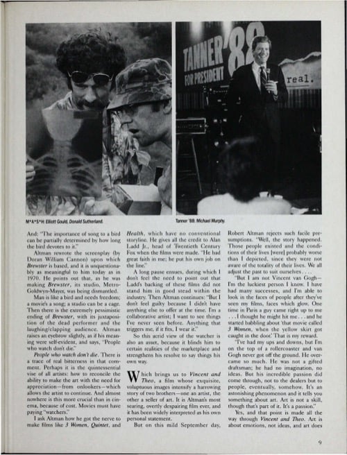 One of a selection of stills from inside the issue