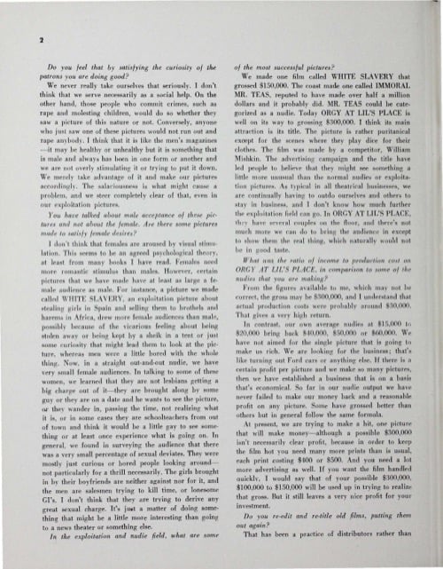 One of a selection of stills from inside the issue