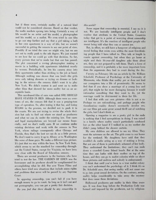 One of a selection of stills from inside the issue
