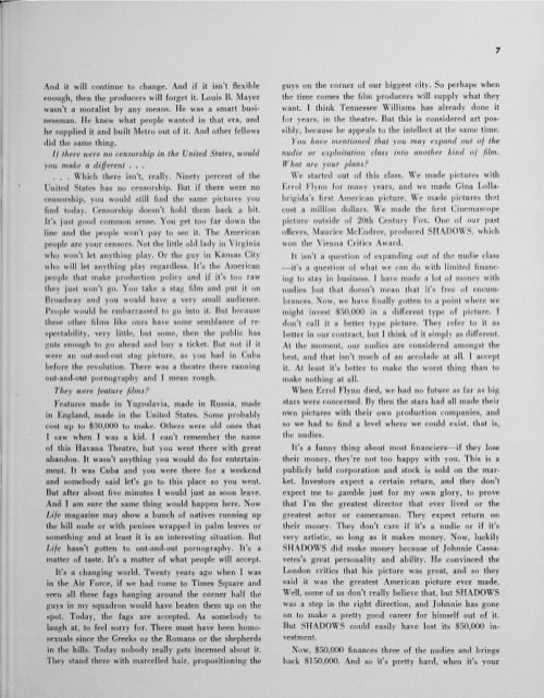 One of a selection of stills from inside the issue