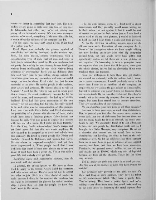 One of a selection of stills from inside the issue