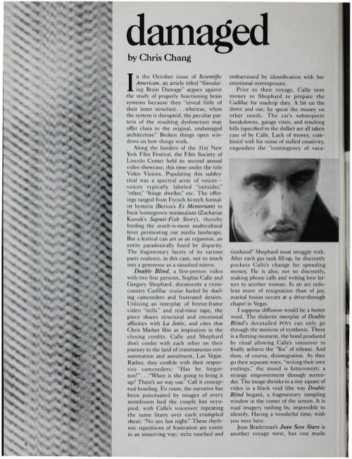 One of a selection of stills from inside the issue