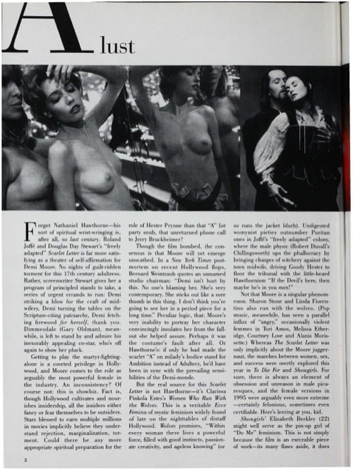 One of a selection of stills from inside the issue