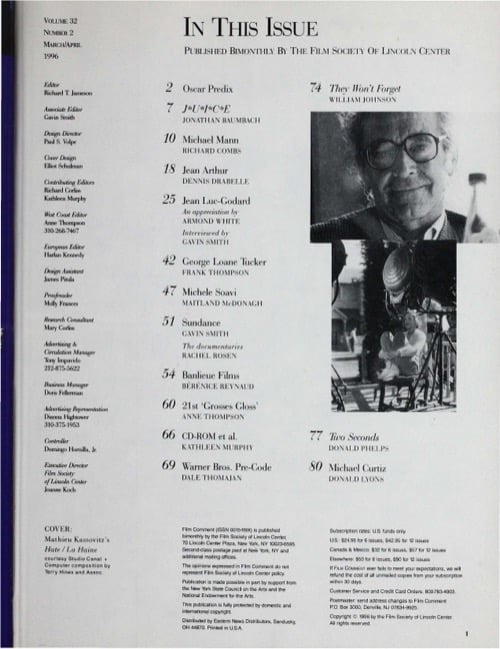 One of a selection of stills from inside the issue