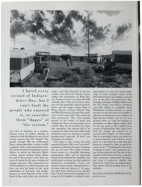 One of a selection of stills from inside the issue