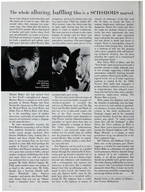 One of a selection of stills from inside the issue