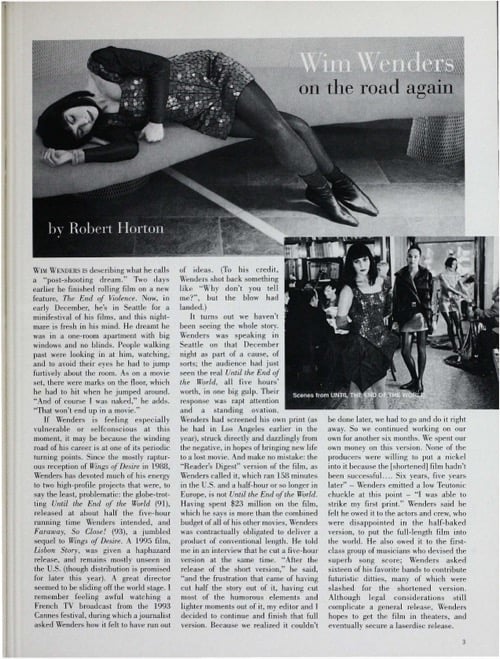 One of a selection of stills from inside the issue