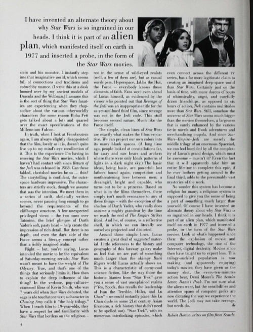 One of a selection of stills from inside the issue